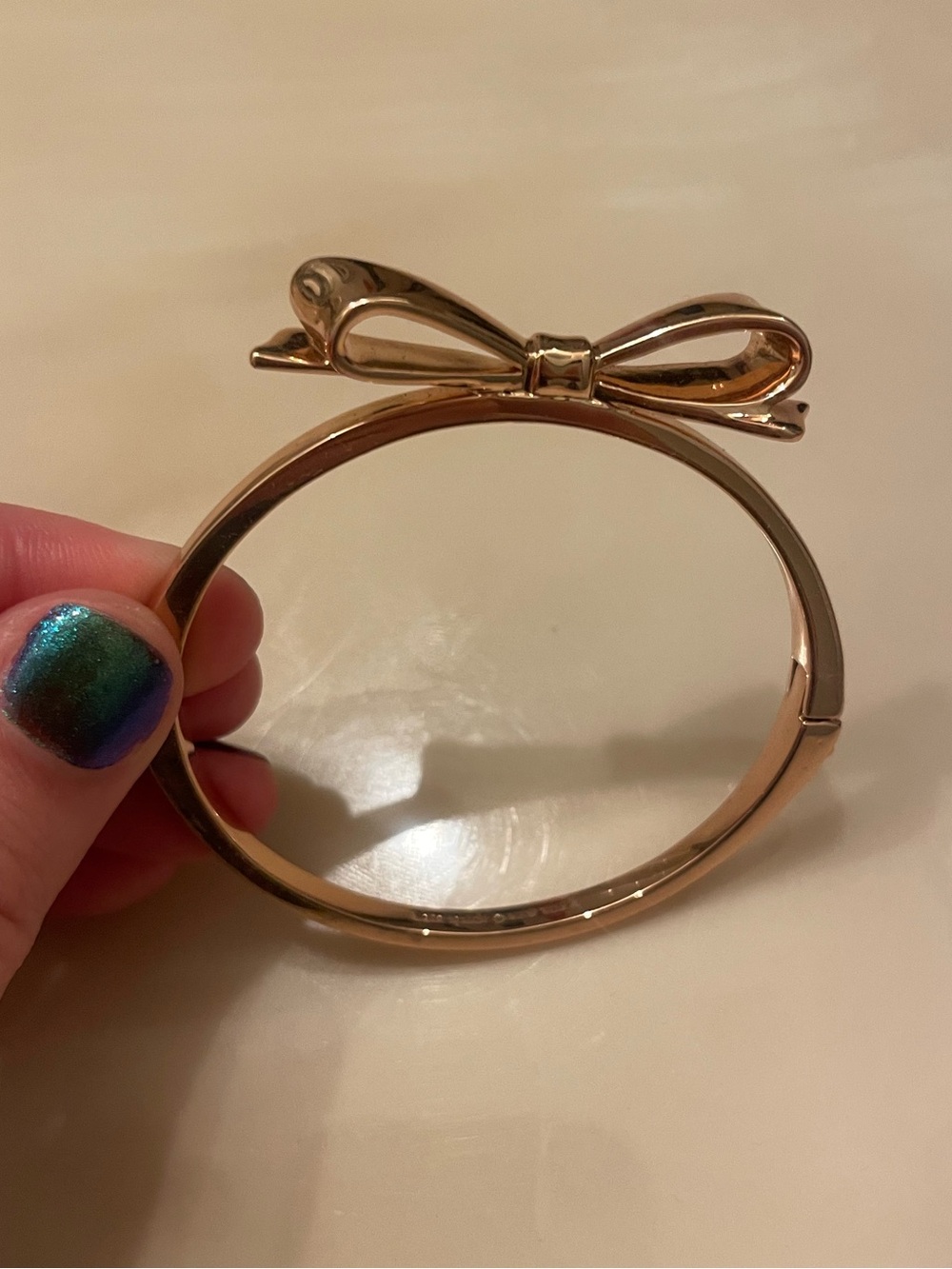kate spade Rose Gold Bow Bangle Bracelet - Picture 2 of 2